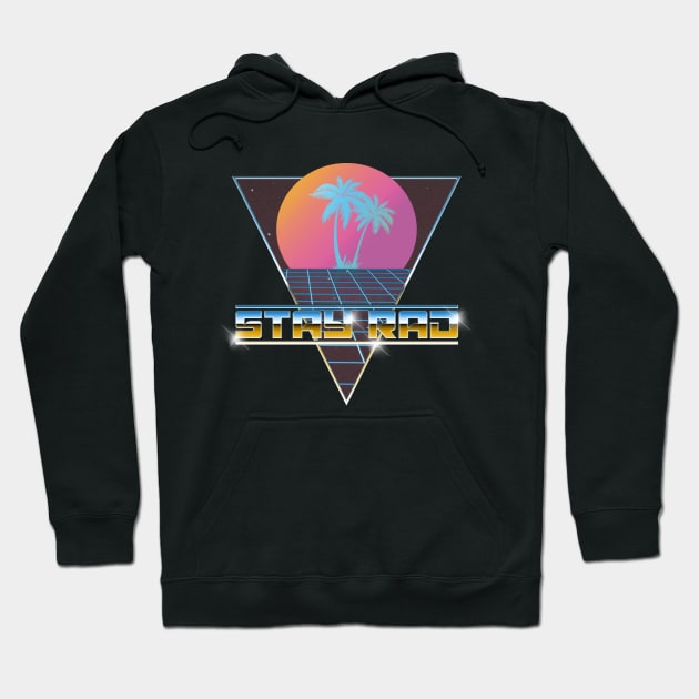 STAY RAD (PALMS & GRID) Hoodie by RickTurner